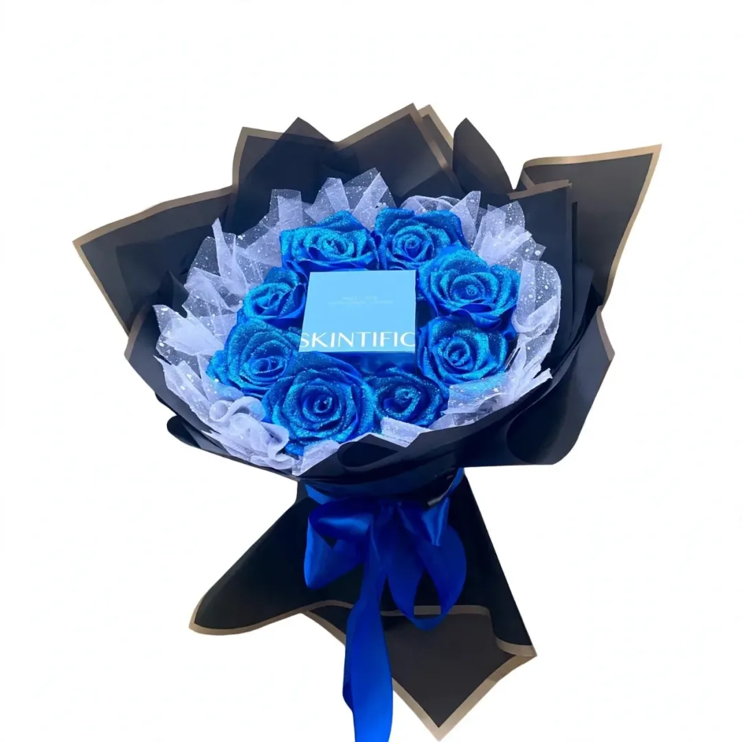 Sapphire Glow & Luxury Skincare Bouquet